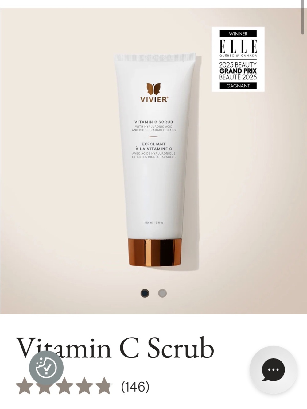 Vivier Vitamin C Scrub — 150 ml BRAND NEW NEVER USED